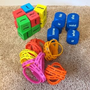 Heart Word Bracelets and Dice for Learning to Read